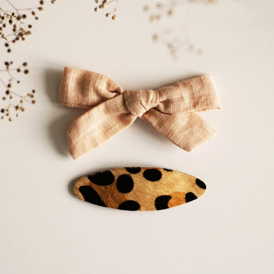 Barrette pour cheveux Wave effet léopard