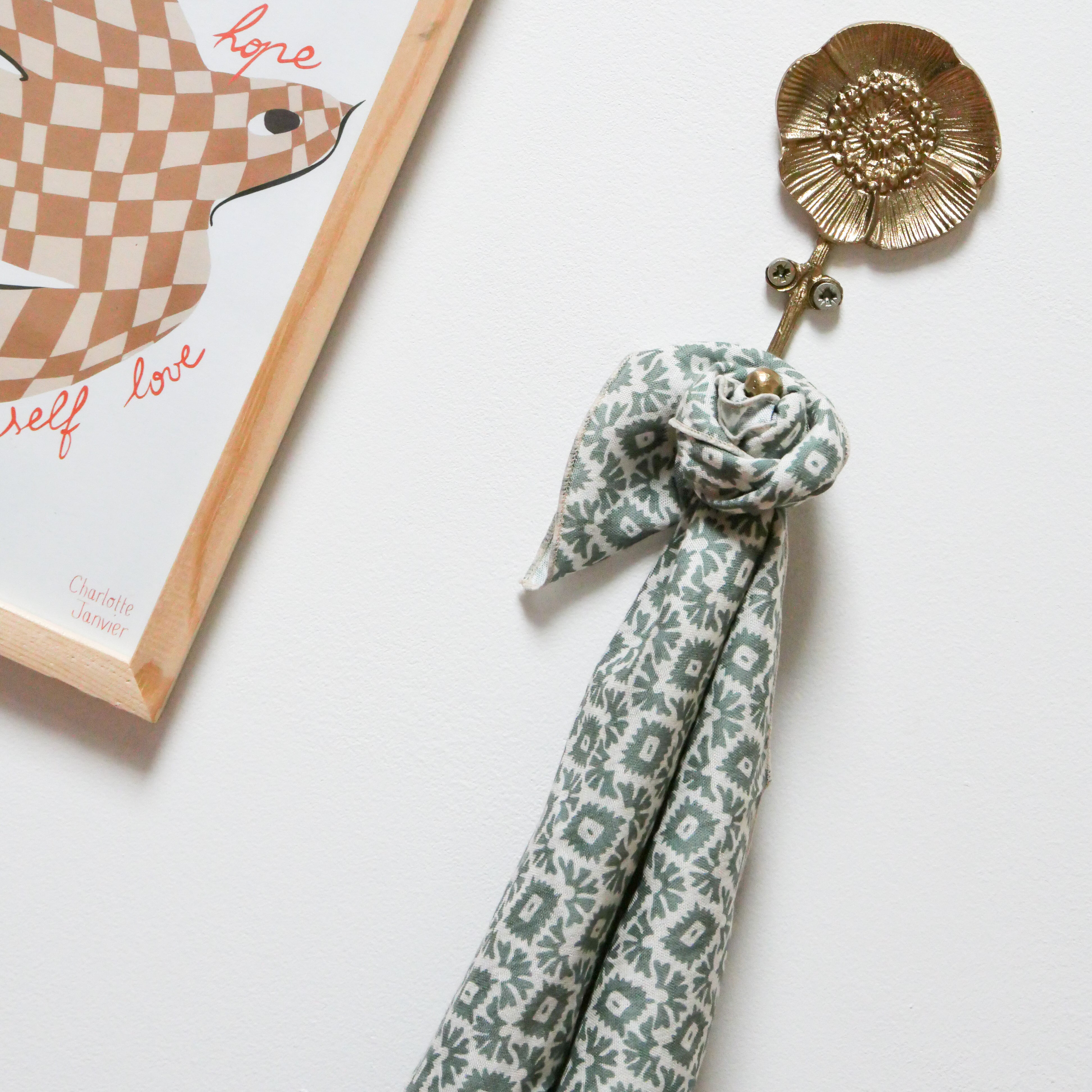 Foulard enfant vert d'eau