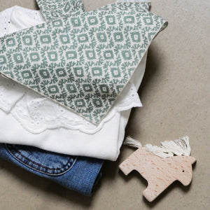 Foulard enfant vert d'eau