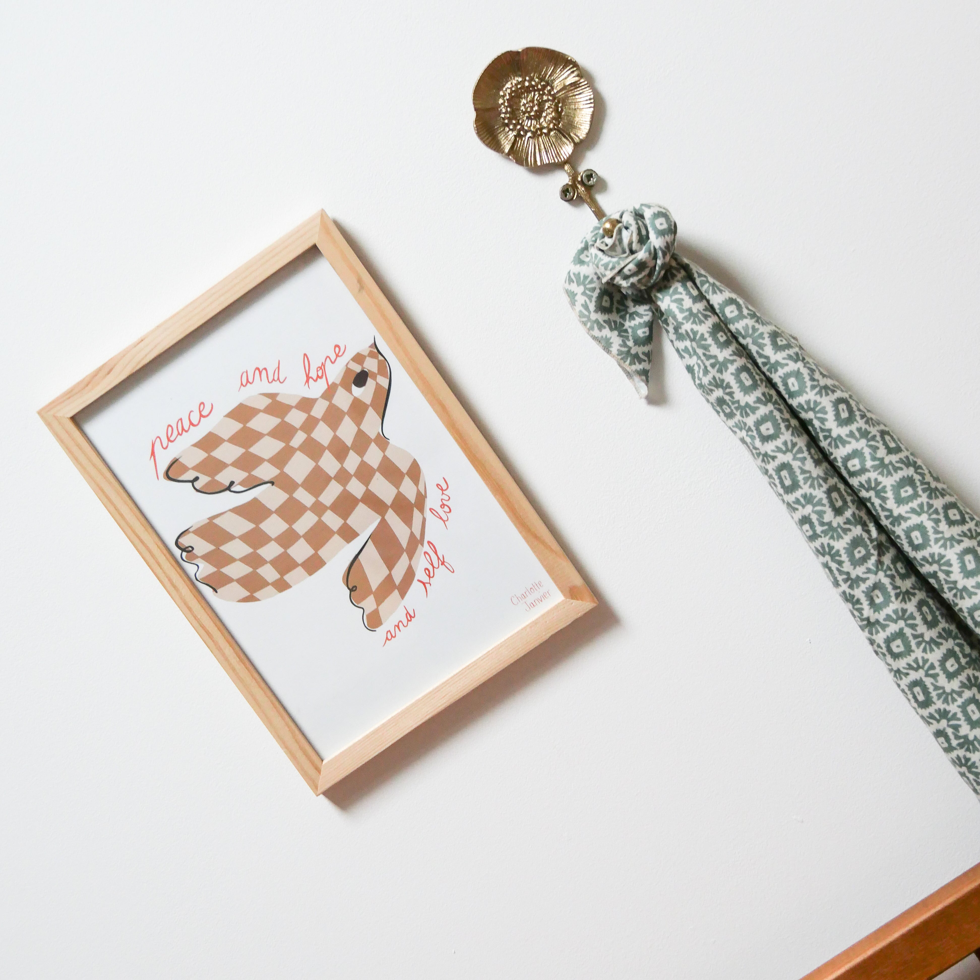 Foulard enfant vert d'eau