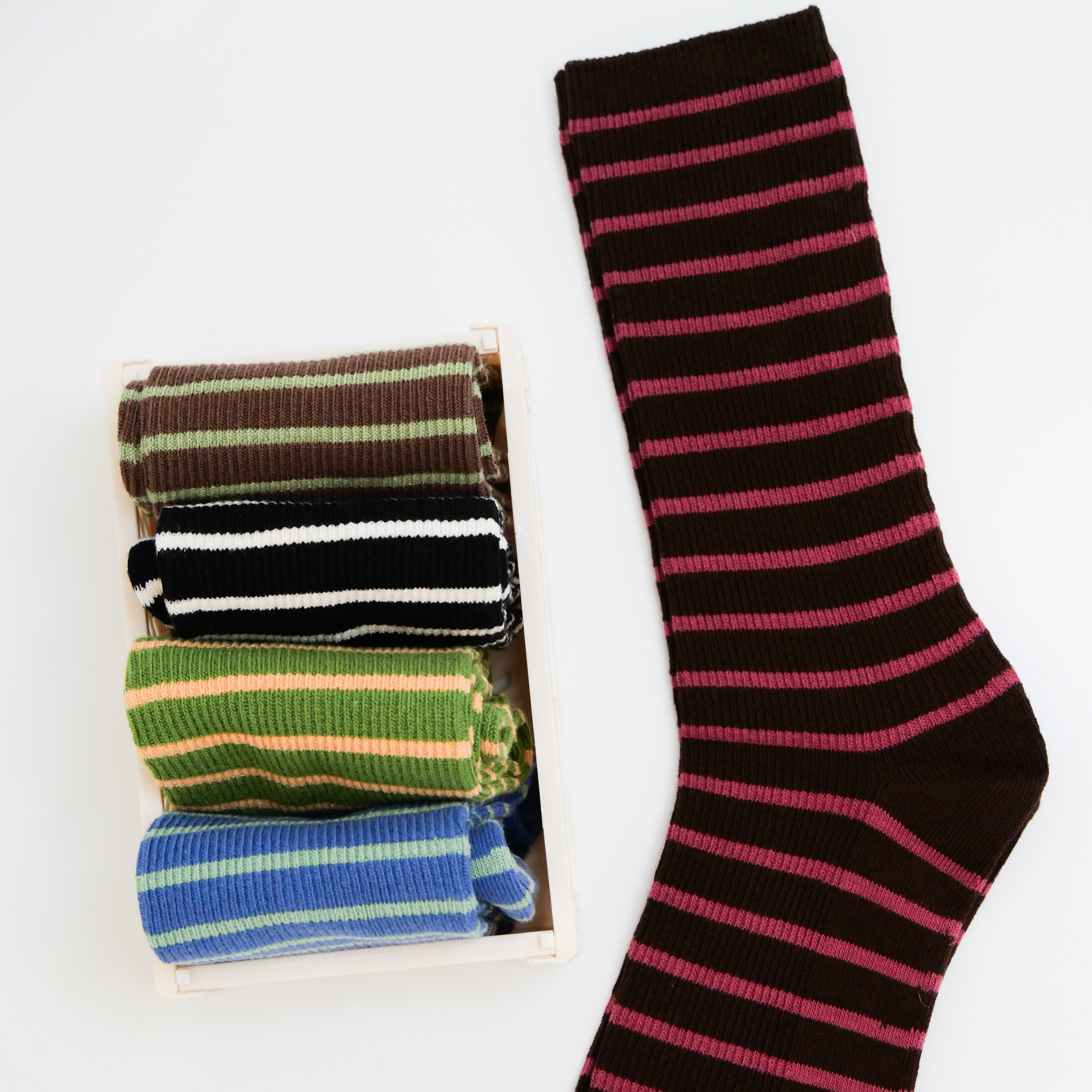 Chaussettes pop rayées